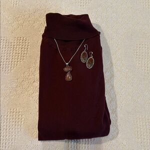 Talbots Burgundy Turtleneck Sweater